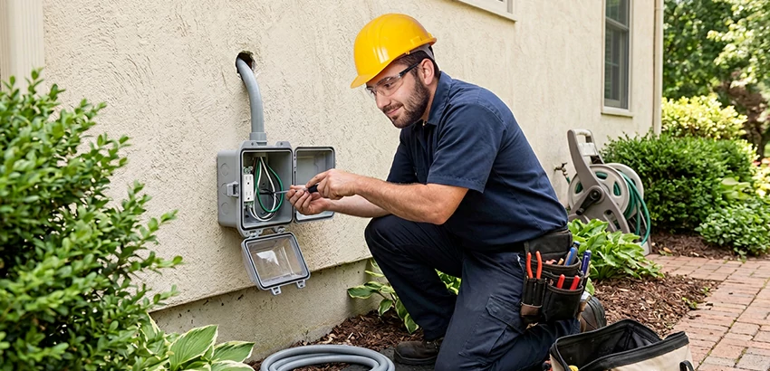 Outdoor Outlet Installation on Vinyl Siding in Peachtree Corners